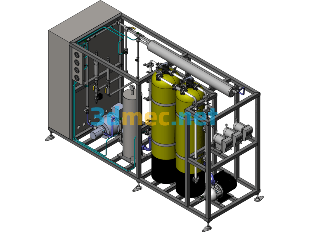 Seawater Desalination Machine - 3D Model SolidWorks Free Download