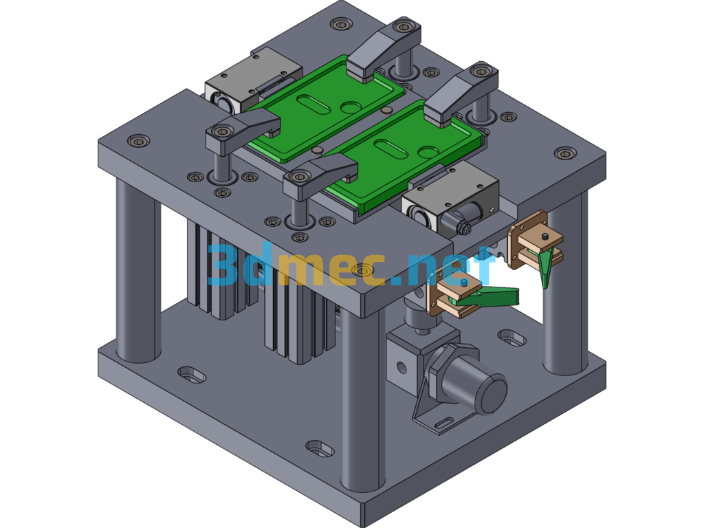 Pneumatic Clamps - 3D Model SolidWorks Free Download