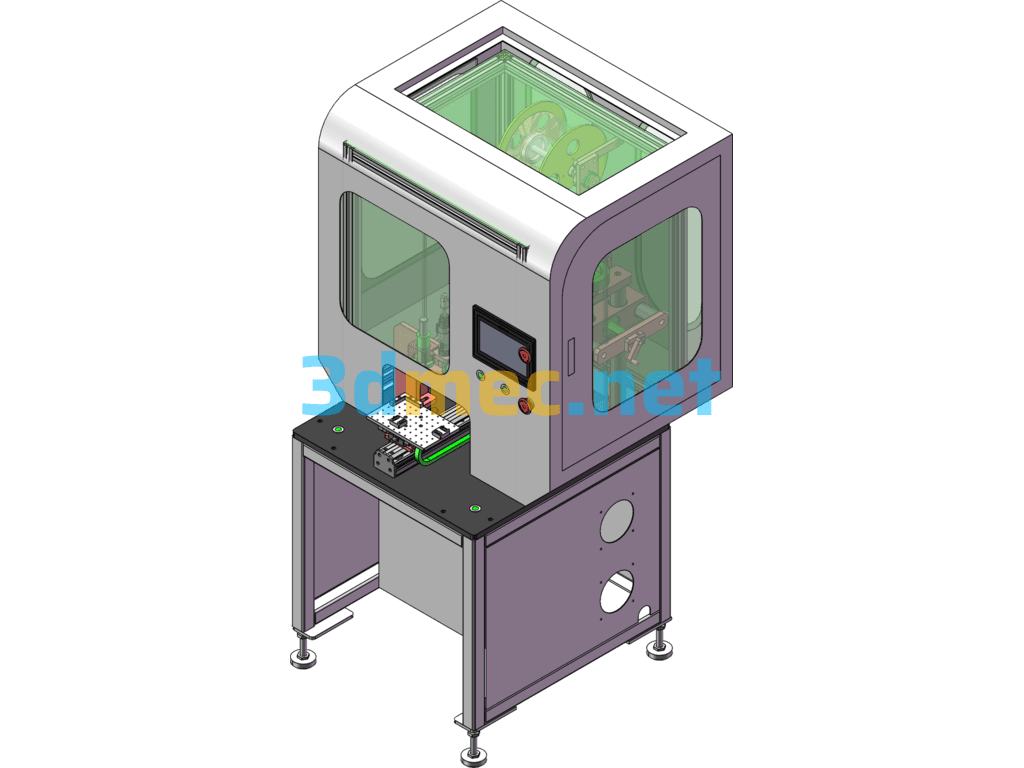 Automatic Film Laminating Machine For Mobile Phone Screen Protector - 3D Model SolidWorks Free Download