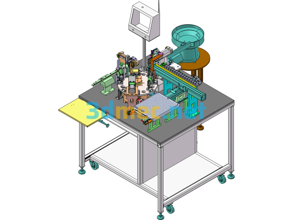 PTCT LED Automatic Assembly Machine For The Electronics Industry - 3D Model SolidWorks Free Download