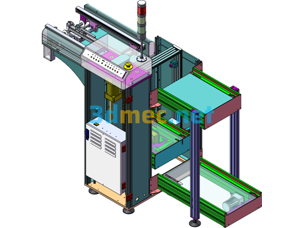 New Standard S-Type Unloader/SMT Placement Machine Rear End Conveyor Unloader - 3D Model SolidWorks Free Download