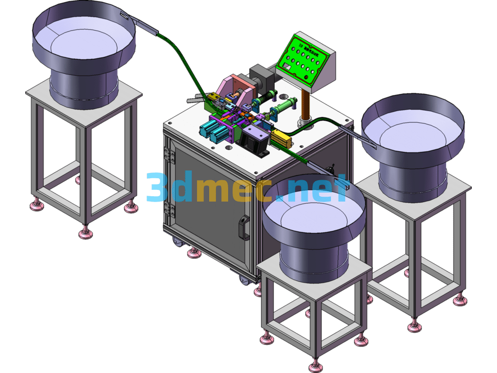 Automatic Iron Shell Installation Machine, DB Head Iron Shell Installation Automatic Equipment Machine - 3D Model SolidWorks Free Download