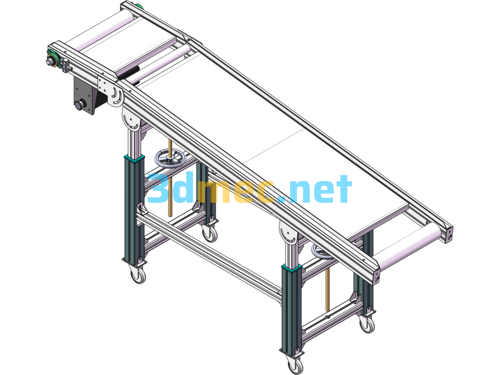 PVC Conveyor Belt 3D Model + CAD Drawing - 3D Model SolidWorks CAXA-IronCAD Free Download