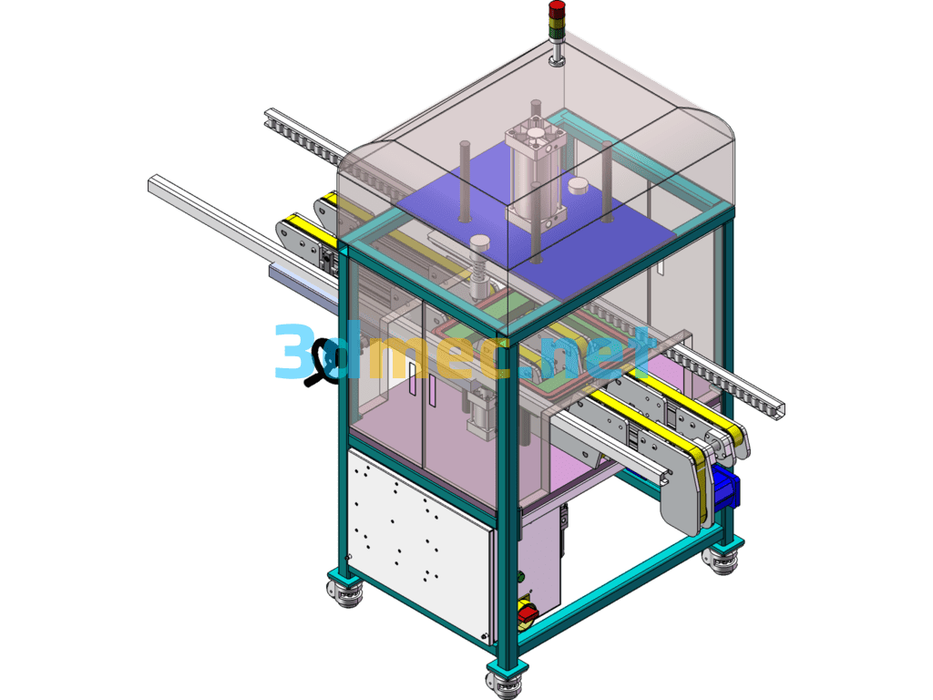 Automatic Heat Sealing Machine Automatic Pressing Machine For Blister Packaging - 3D Model SolidWorks Free Download