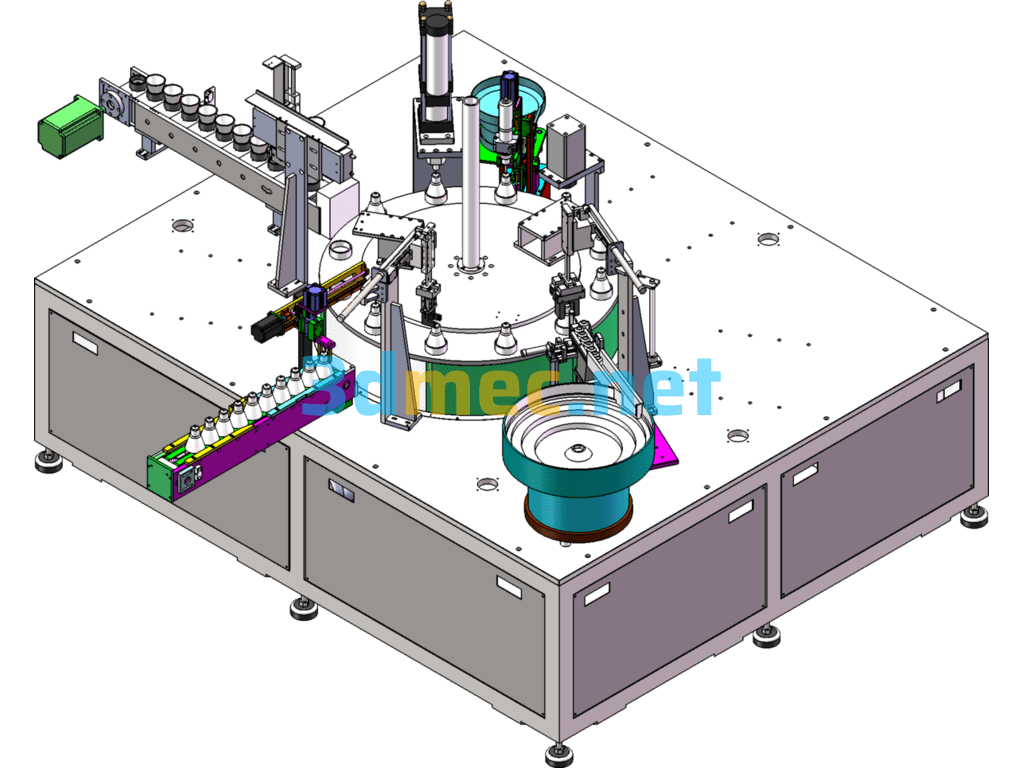 LED Bulb Automatic Assembly Machine Equipment - 3D Model SolidWorks Free Download