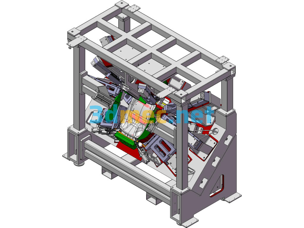 Seat Punching Machine Non-Standard Equipment - 3D Model SolidWorks Free Download