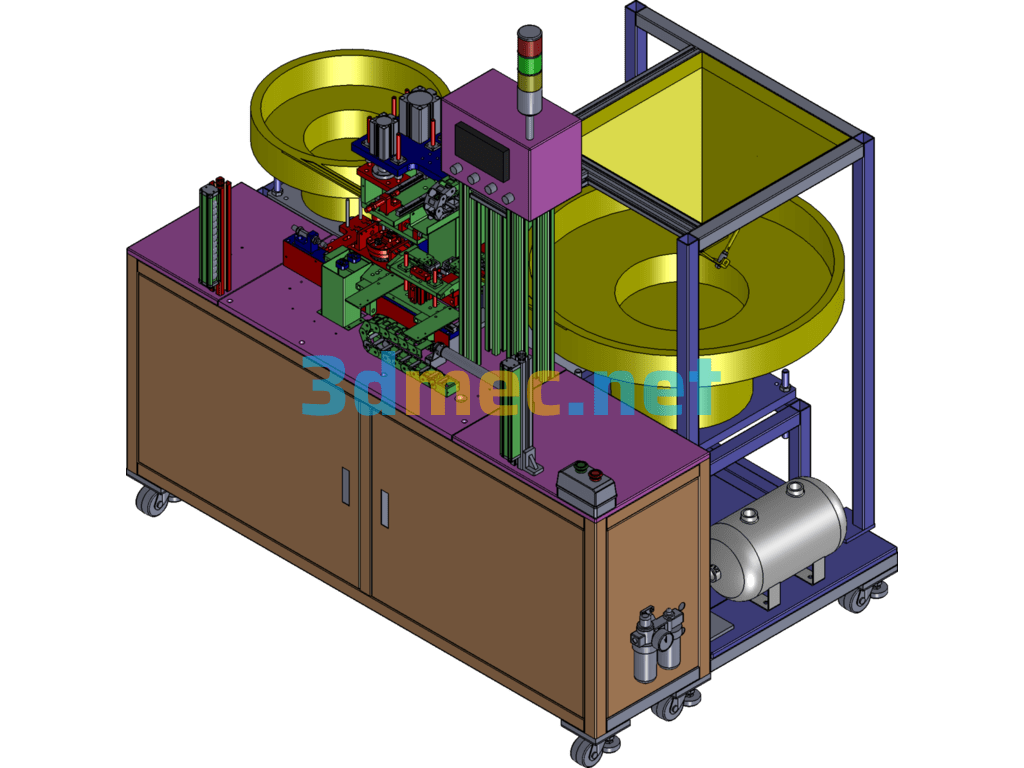 Fully Automatic Punching Machine Equipment - 3D Model SolidWorks Free Download