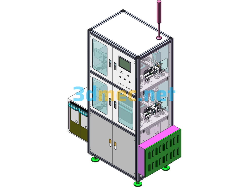 Midea Air Conditioner Motherboard FCT Double-Layer Online Testing Machine - 3D Model SolidWorks Free Download