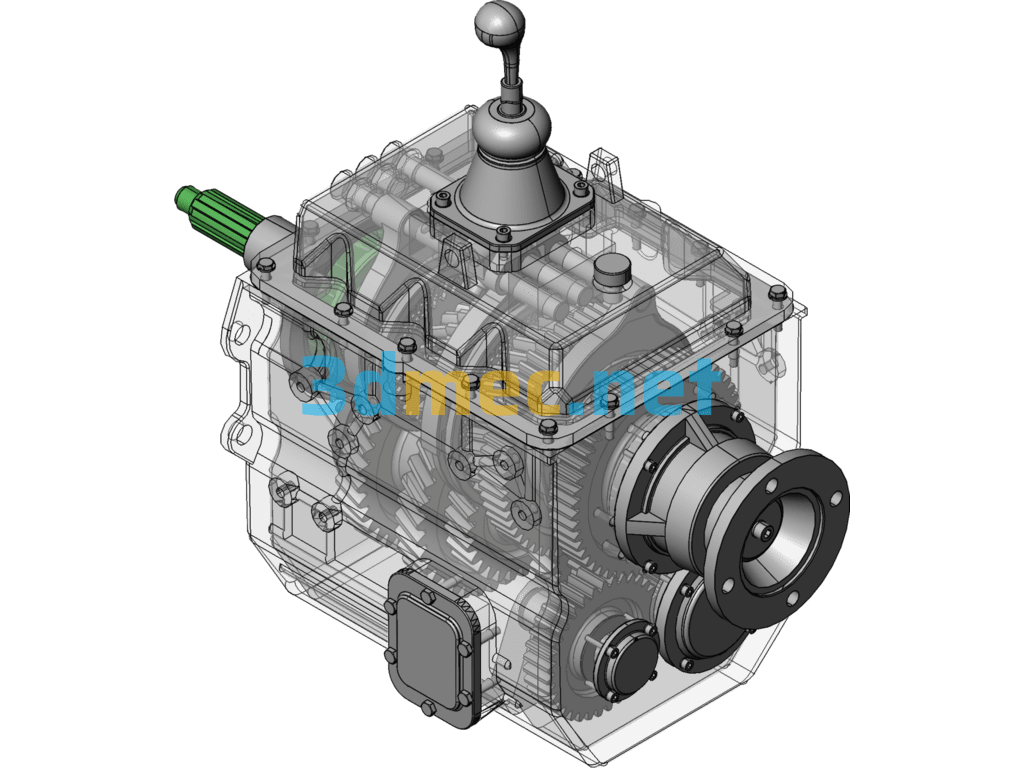 Light Truck Gearbox Assembly - 3D Model SolidWorks Free Download