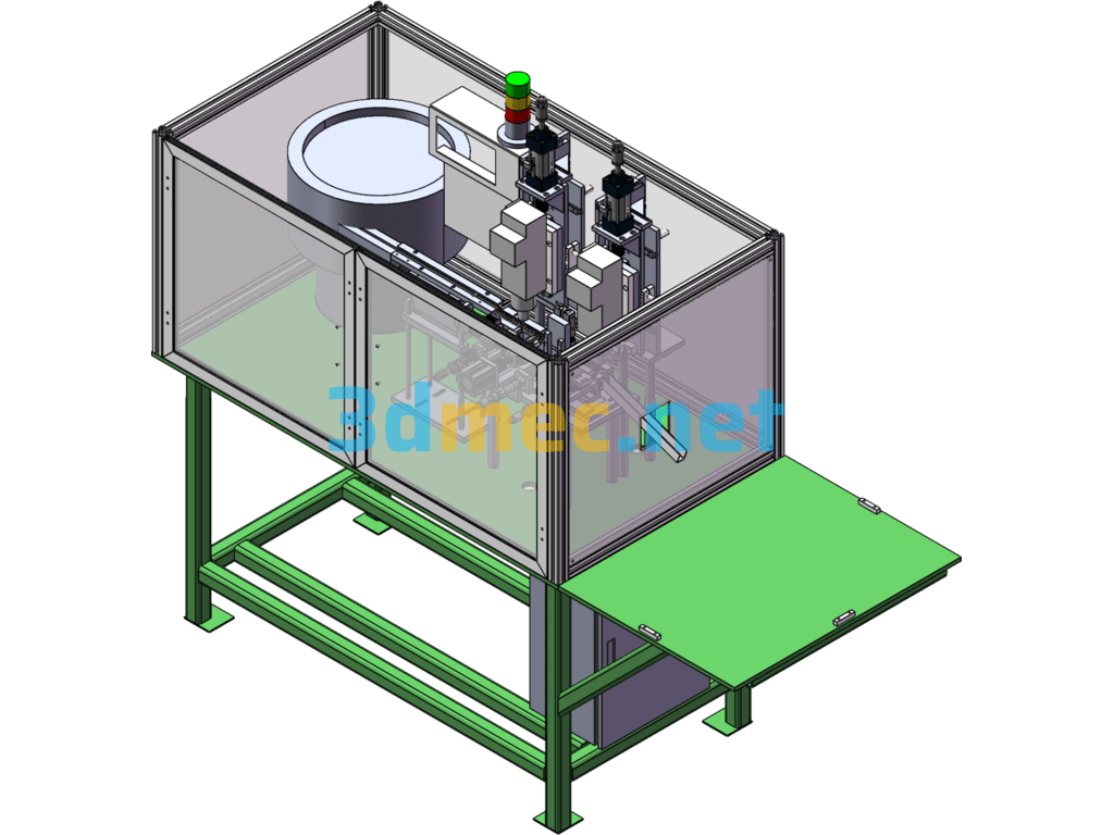 Fully Automatic Five-In-One Through Hole Chamfering Machine - 3D Model SolidWorks Free Download