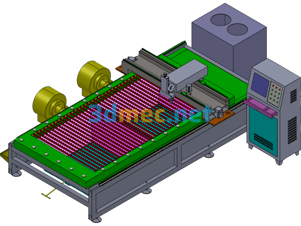 Laser Cutting Machine (Drive On Both Sides) - 3D Model SolidWorks Free Download