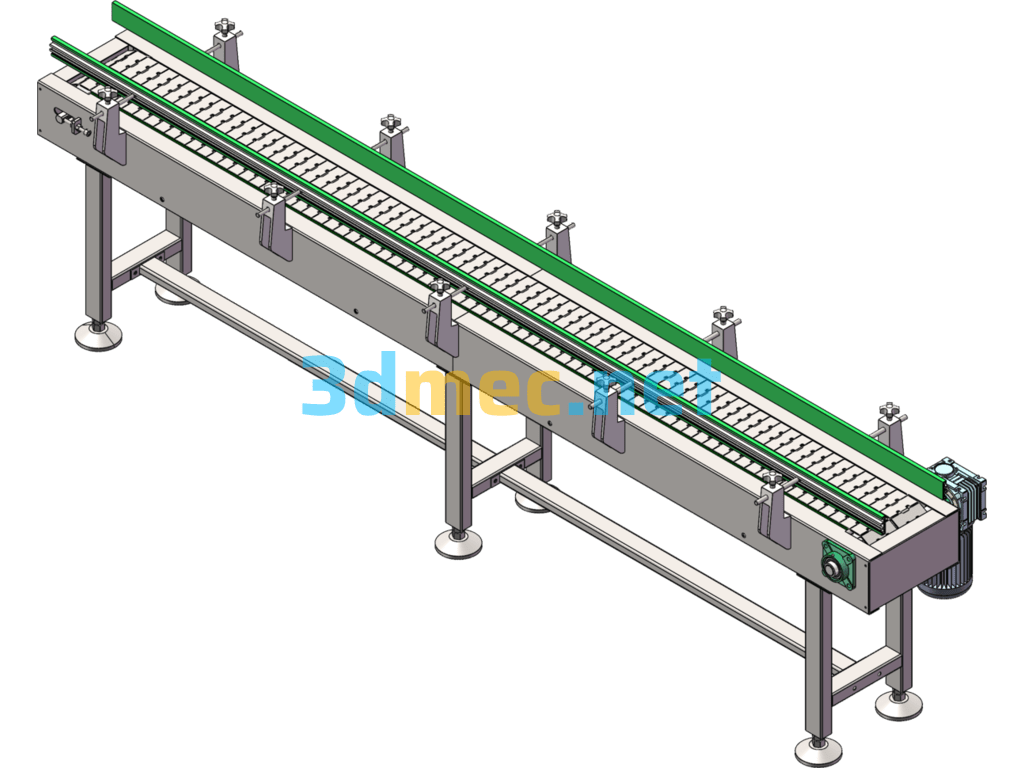 3m Double Top Chain Conveyor - 3D Model SolidWorks Free Download