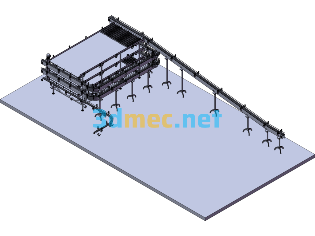 Large Conveyor - 3D Model SolidWorks Free Download