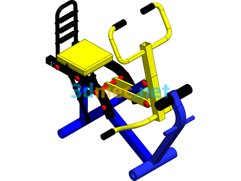 A Multifunctional Fitness Equipment - 3D Model SolidWorks ProE Free Download