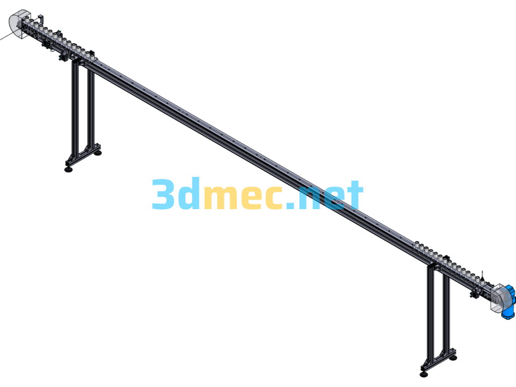 Conveyor Line On German Equipment - 3D Model SolidWorks Free Download