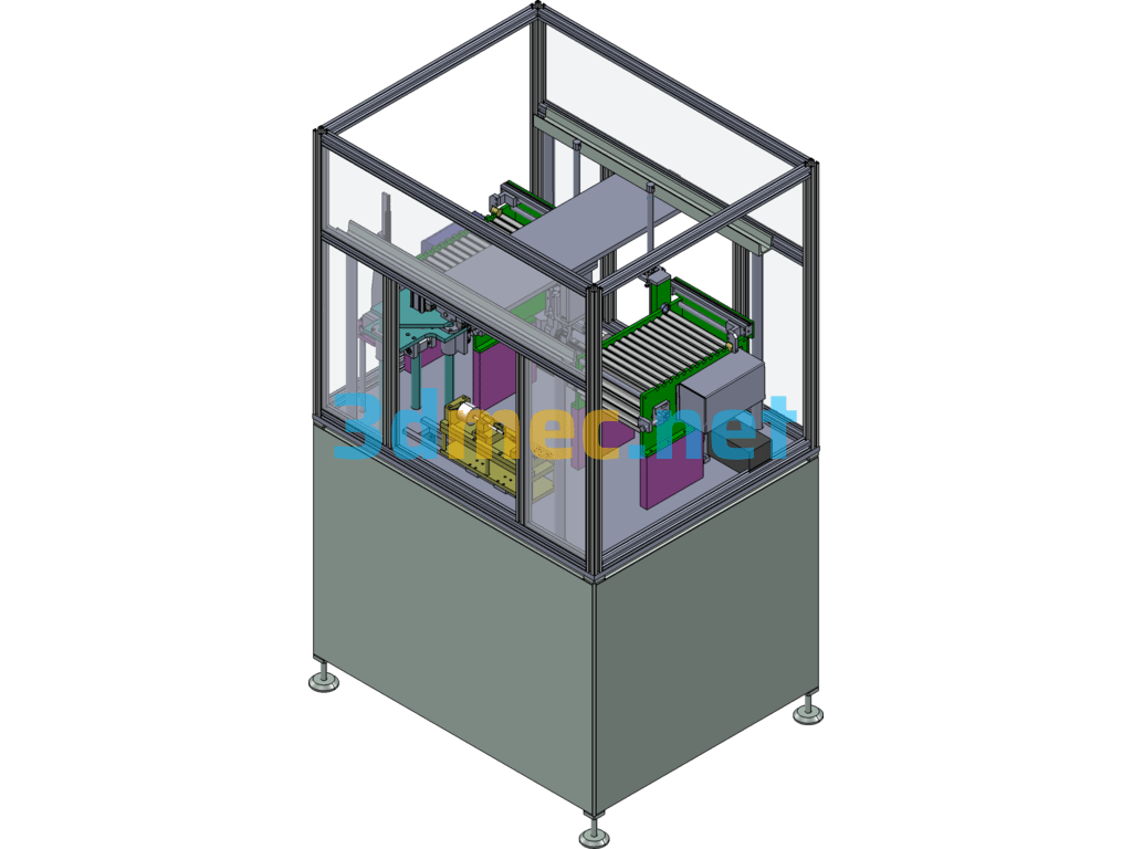 Bearing E-Ring Integrated Assembly Machine - 3D Model SolidWorks Free Download