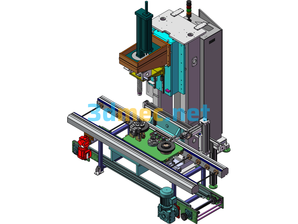 Bearing Inner Ring Press, Non-Standard Automatic Press - 3D Model SolidWorks Free Download