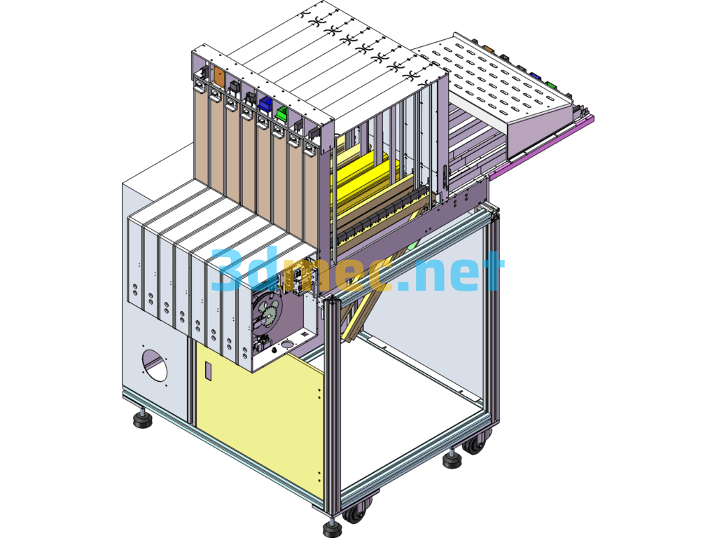 Automatic Feeding Mechanism Of Plug-In Machine - 3D Model SolidWorks Free Download