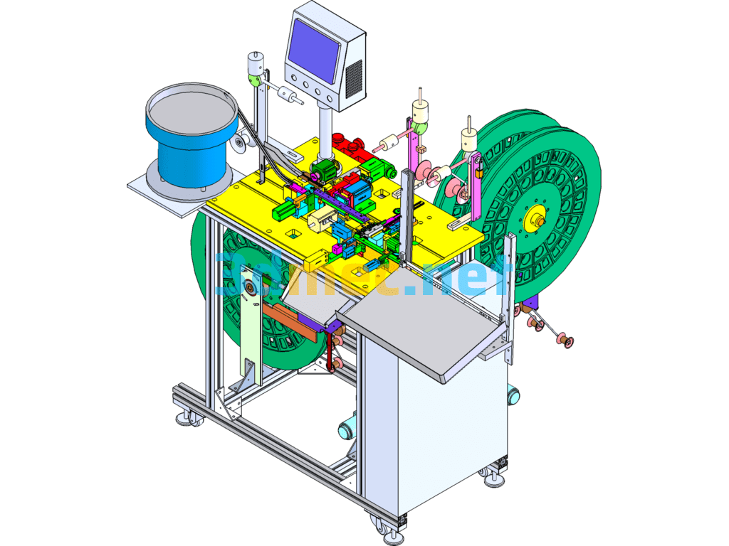 Mass Production: Automatic Terminal Plugging Machine - 3D Model SolidWorks Free Download