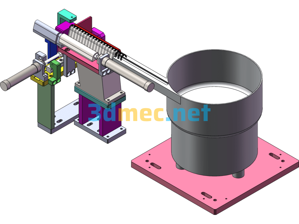 Shrapnel Material Separation Vibration Plate Feeding - 3D Model SolidWorks Free Download