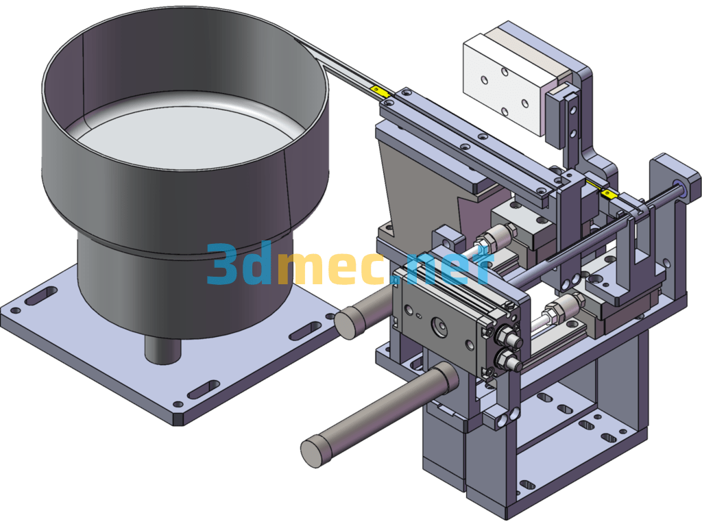 Ground Terminal Vibration Plate Feeding And Dividing Structure Diagram - 3D Model SolidWorks Free Download