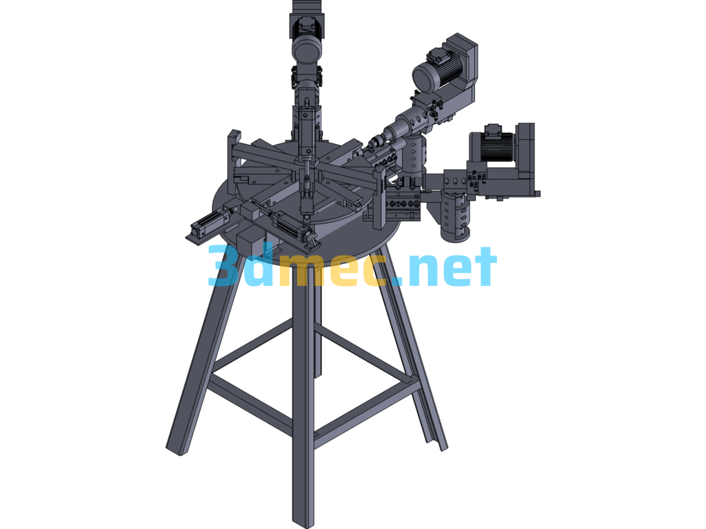 3-Axis Automatic Drilling Machine - 3D Model SolidWorks Free Download