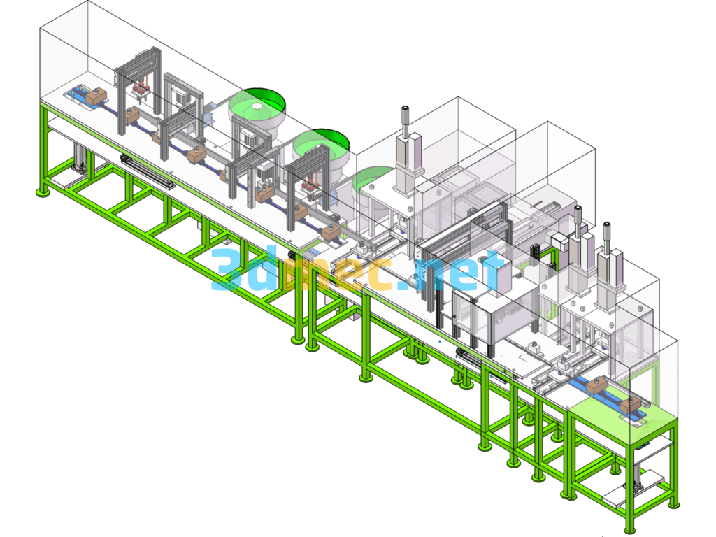 Motor Automatic Assembly Line - 3D Model SolidWorks Free Download