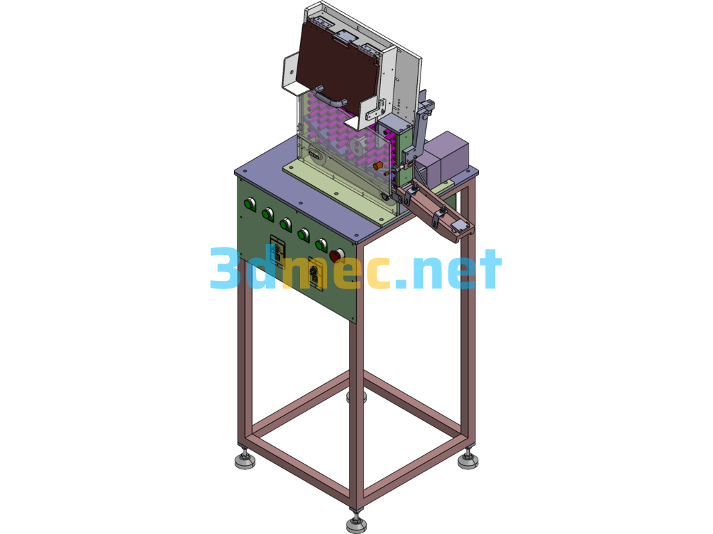 Automatic Feeding Device For Battery Packaging Machine - 3D Model SolidWorks Free Download