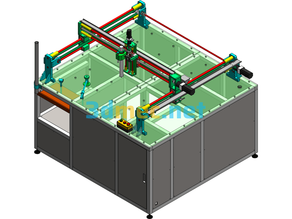 Gantry Type Three-Axis Module Scratch Non-Standard Testing Machine - 3D Model SolidWorks Free Download