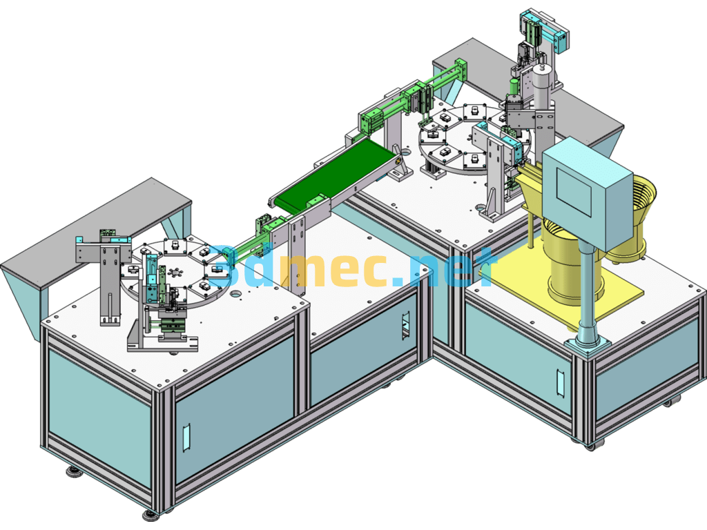 Crystal Assembly Machine, Fully Automatic Turntable Assembly Machine - 3D Model Exported Free Download