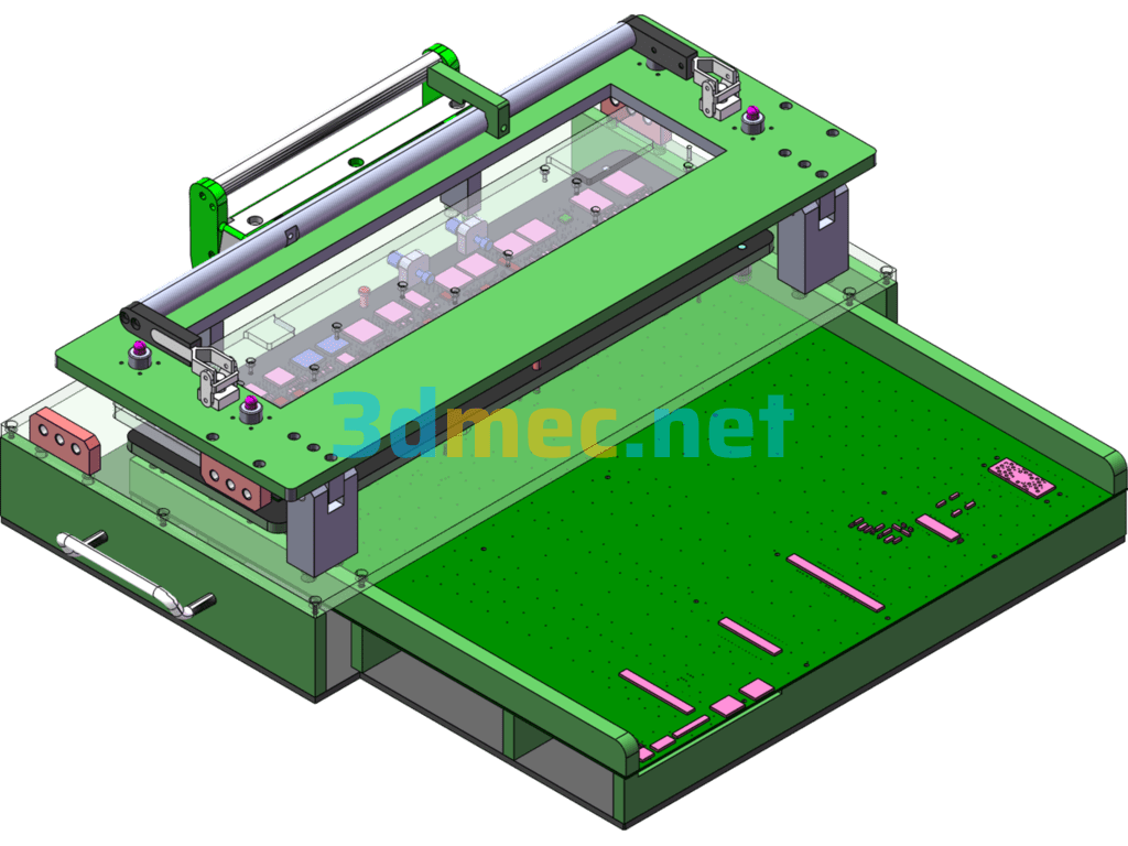 Wireless Test Fixture, Line6 Longboard Wireless Fixture - 3D Model SolidWorks Free Download