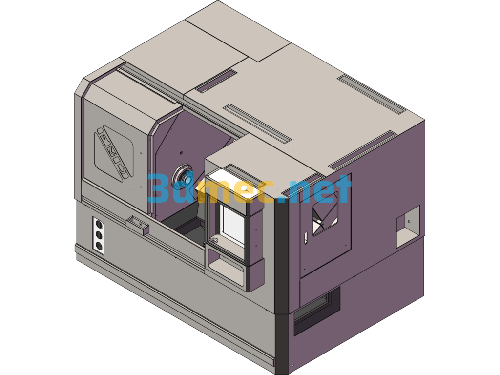 V80 CNC Machine Tool - 3D Model SolidWorks Free Download