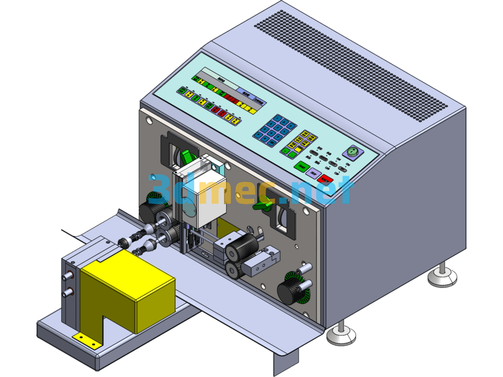 Computer Automatic Wire Stripping Machine - 3D Model SolidWorks Free Download