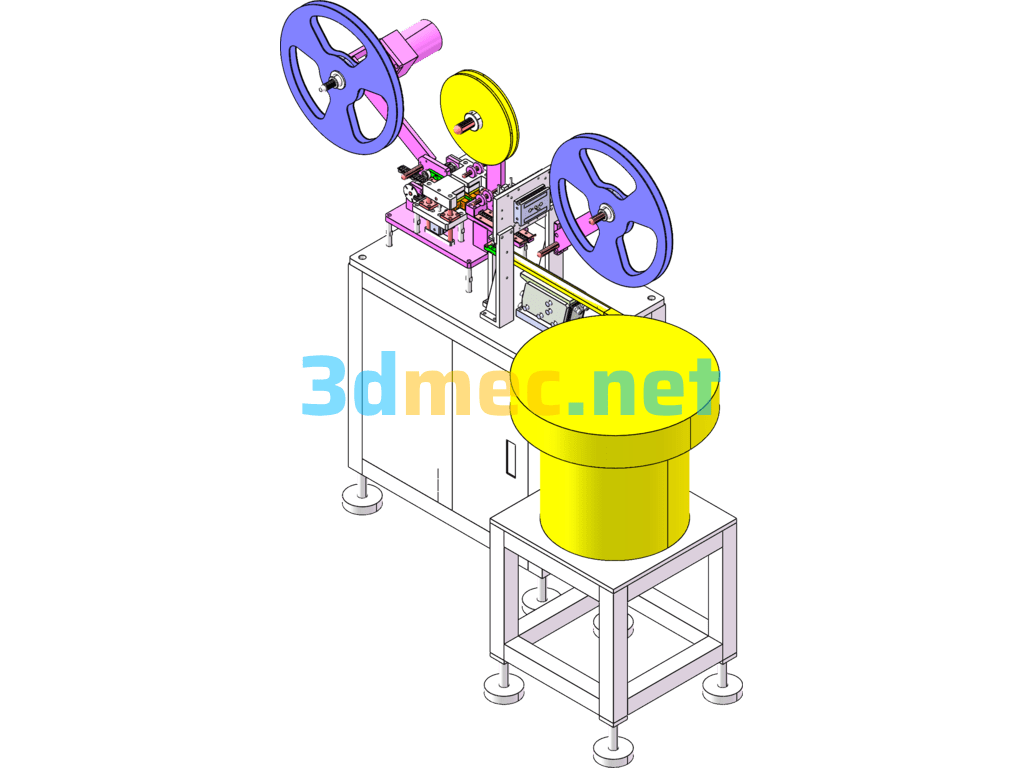 Tactile Switch Packaging Machine PPU, High-Speed Switch Taping Packaging Machine Cam Mechanism - 3D Model SolidWorks Free Download