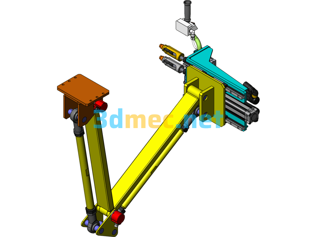 Two-Axis Tightening Reaction Arm Robot - 3D Model SolidWorks Free Download