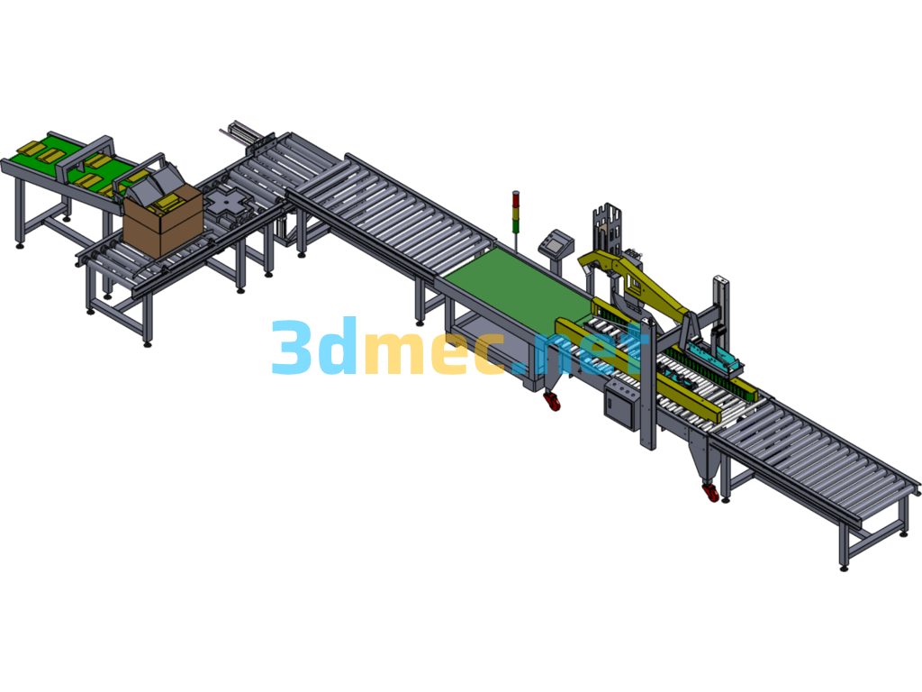 Non-Standard Automatic Packing, Weighing And Sealing Production Line - 3D Model SolidWorks Free Download