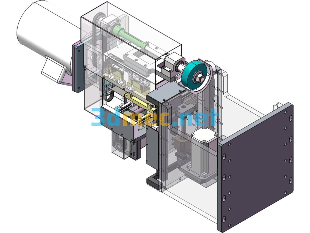 Complete Set Of 4-Axis Vertical Polishing Machine Grinding Equipment - 3D Model SolidWorks Free Download