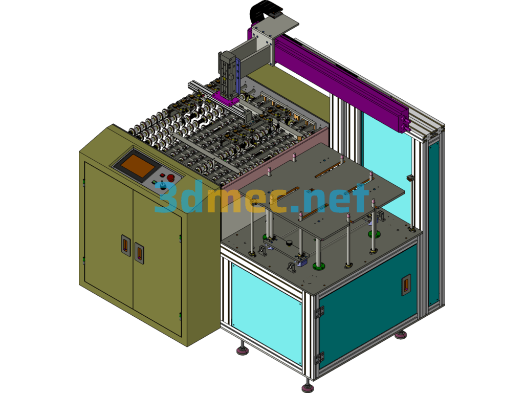 Automatic Plate Placing Machine, Plate Taking Machine - 3D Model SolidWorks Free Download