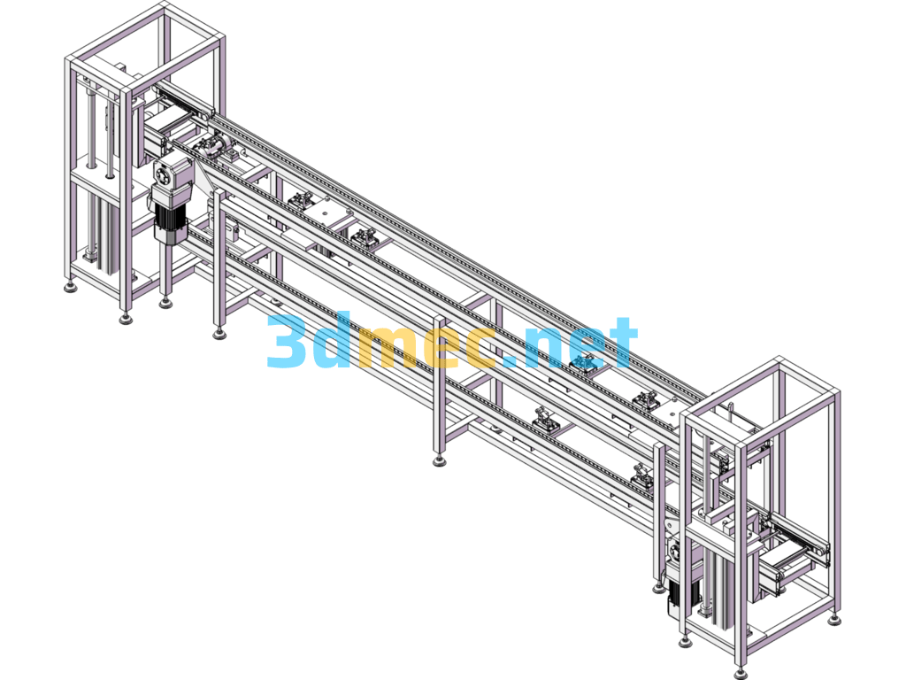 Double Speed Chain (With Lifting) - 3D Model SolidWorks Free Download