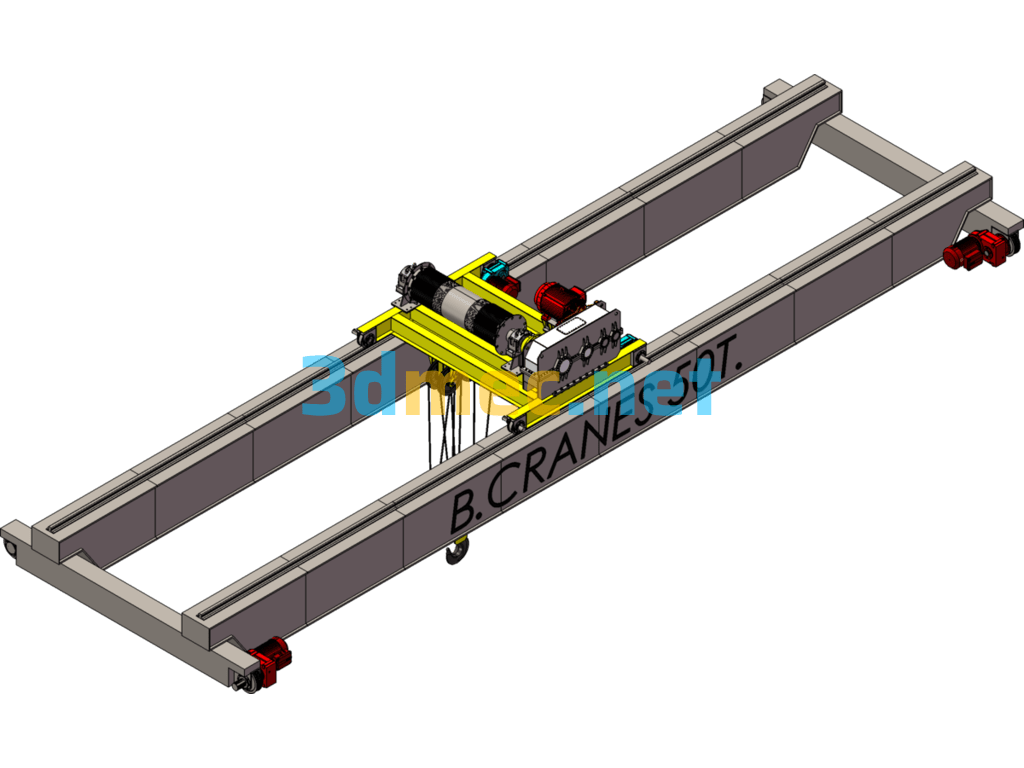 Bridge Crane - 3D Model SolidWorks Free Download