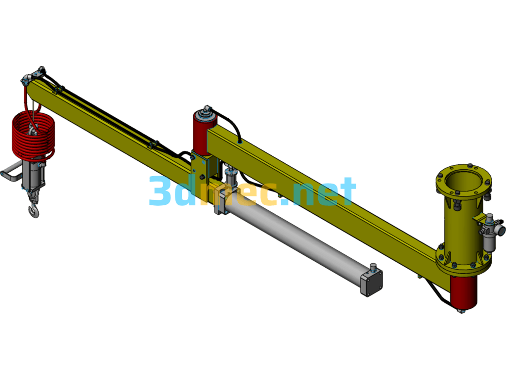 Suspended Soft Cable Assisted Manipulator - 3D Model SolidWorks Free Download