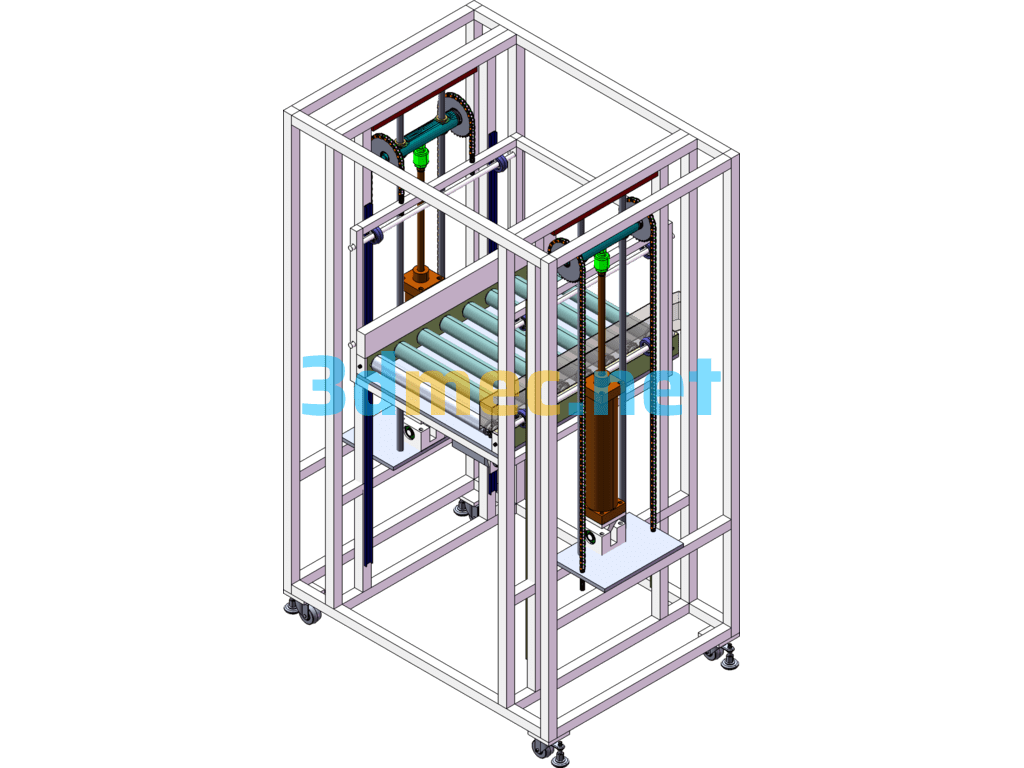 Pneumatic Lift - 3D Model SolidWorks Free Download