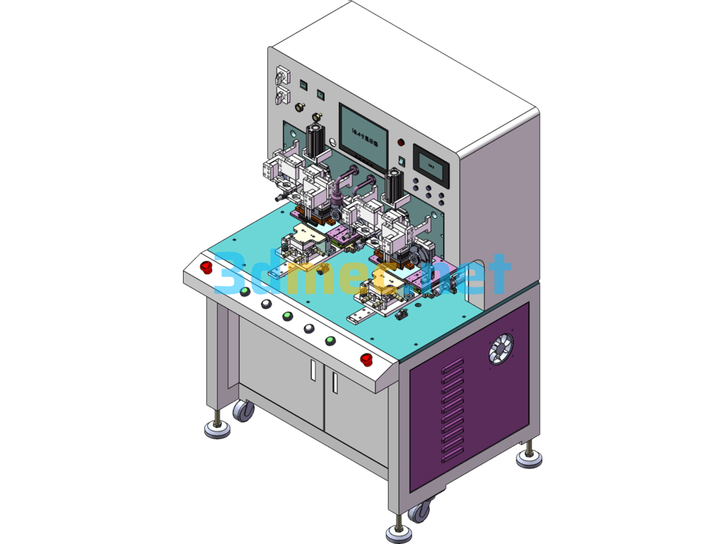 Upper Alignment 7-Inch Pulse Pre-Pressing Machine (ACF Pre-Pressing Machine) - 3D Model SolidWorks Free Download