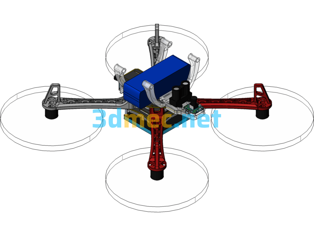 Drone Model For The National Science Foundation Challenge - 3D Model SolidWorks Free Download