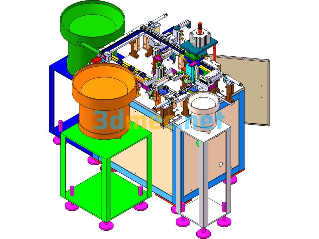 Audio Interface Assembly Machine, Electronic Parts Assembly Equipment - 3D Model SolidWorks Free Download