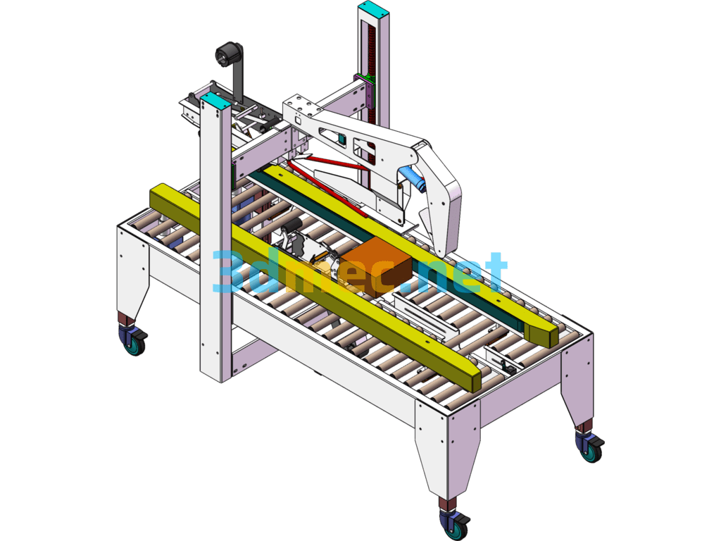 Fully Automatic Folding And Sealing Machine - 3D Model SolidWorks Free Download