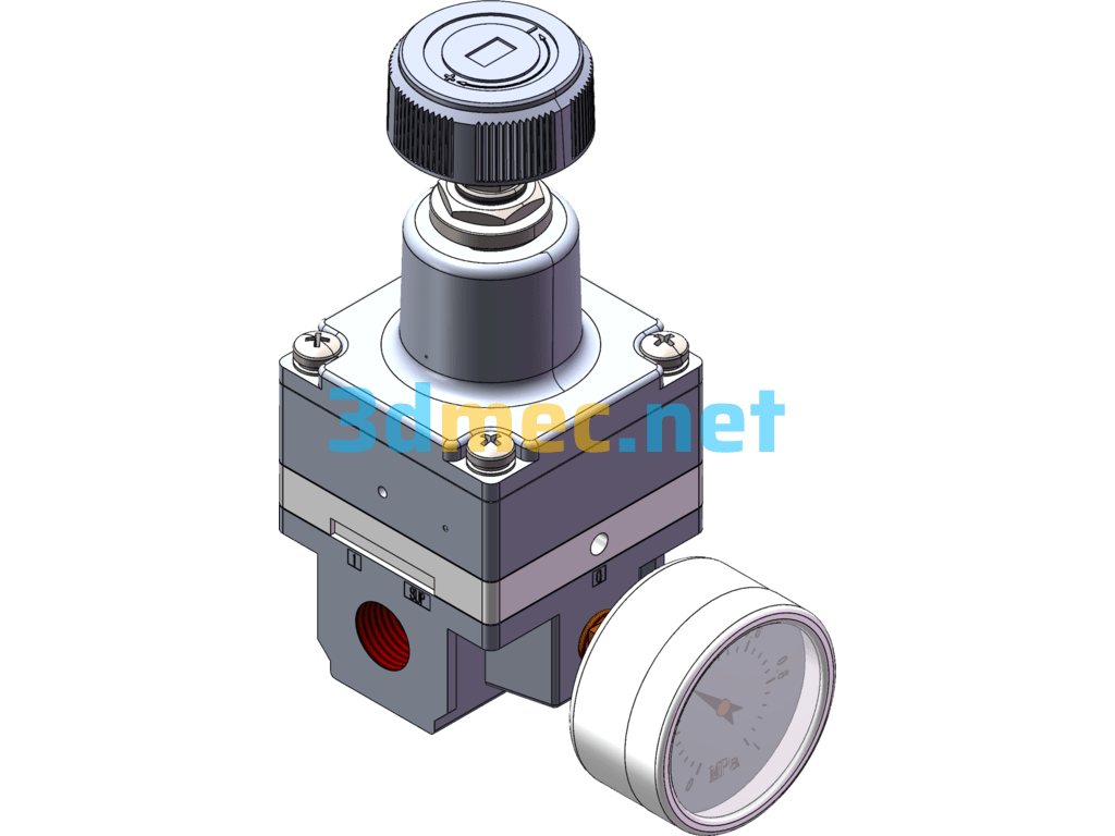 Low Temperature Precision Pressure Regulating Valve - 3D Model SolidWorks Free Download