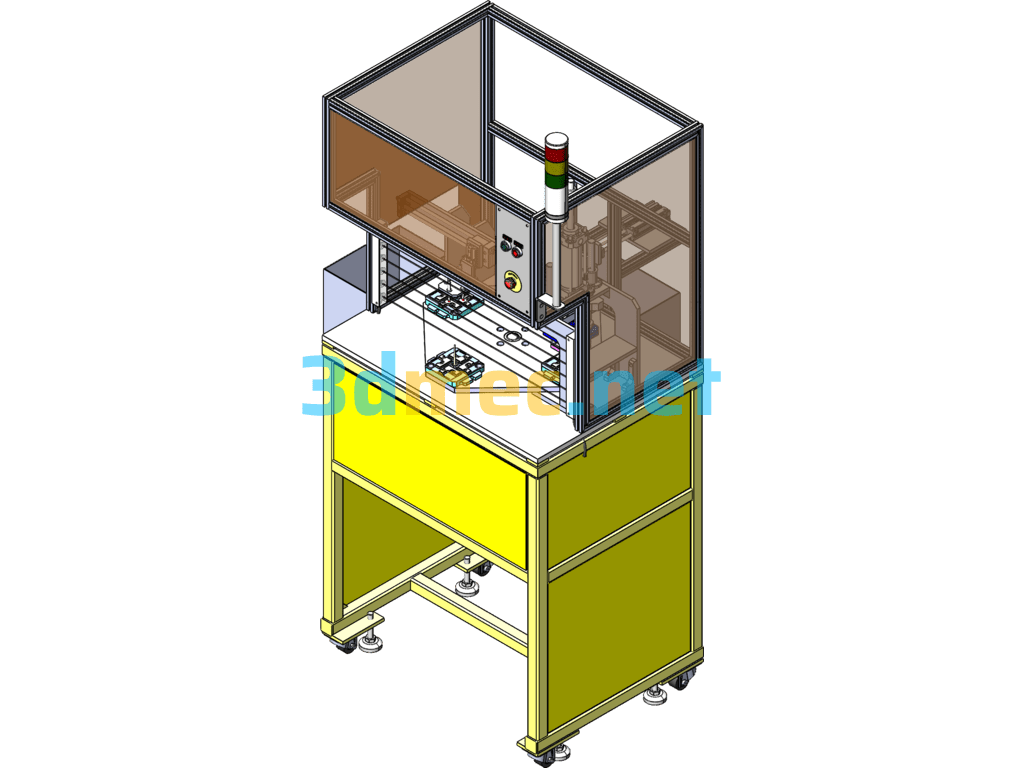 Injection Mold Hot Runner Automatic Cutting Machine - 3D Model SolidWorks Free Download