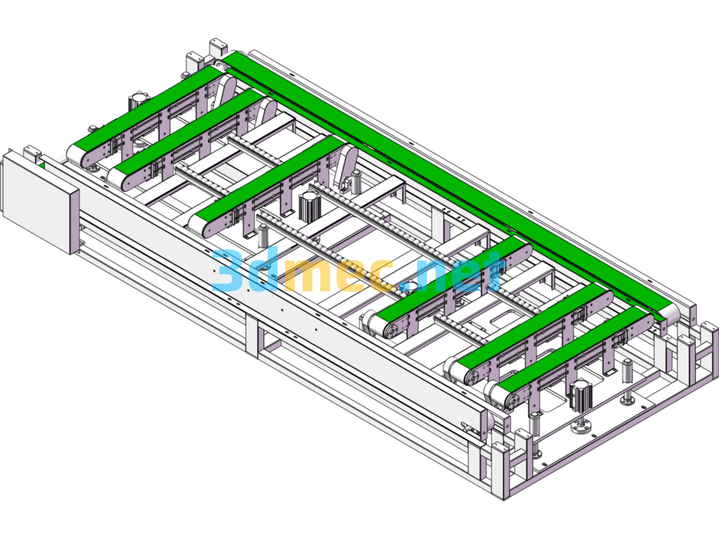 Lifting Conveyor Line - 3D Model SolidWorks Free Download