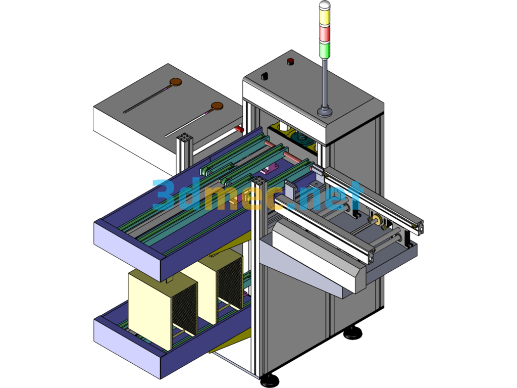 PCB Fixture Board Loading And Unloading Mechanism, Automatic Loading And Unloading Machine - 3D Model SolidWorks Free Download